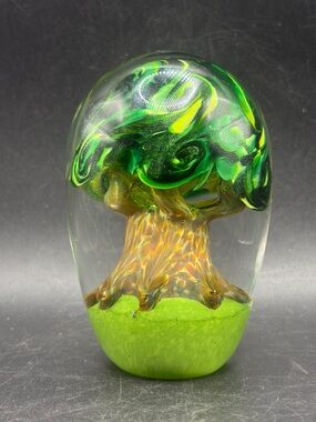 Glass Eye Studio Tree of Life GES 17 Signed Art Glass Paperweight Accessory
